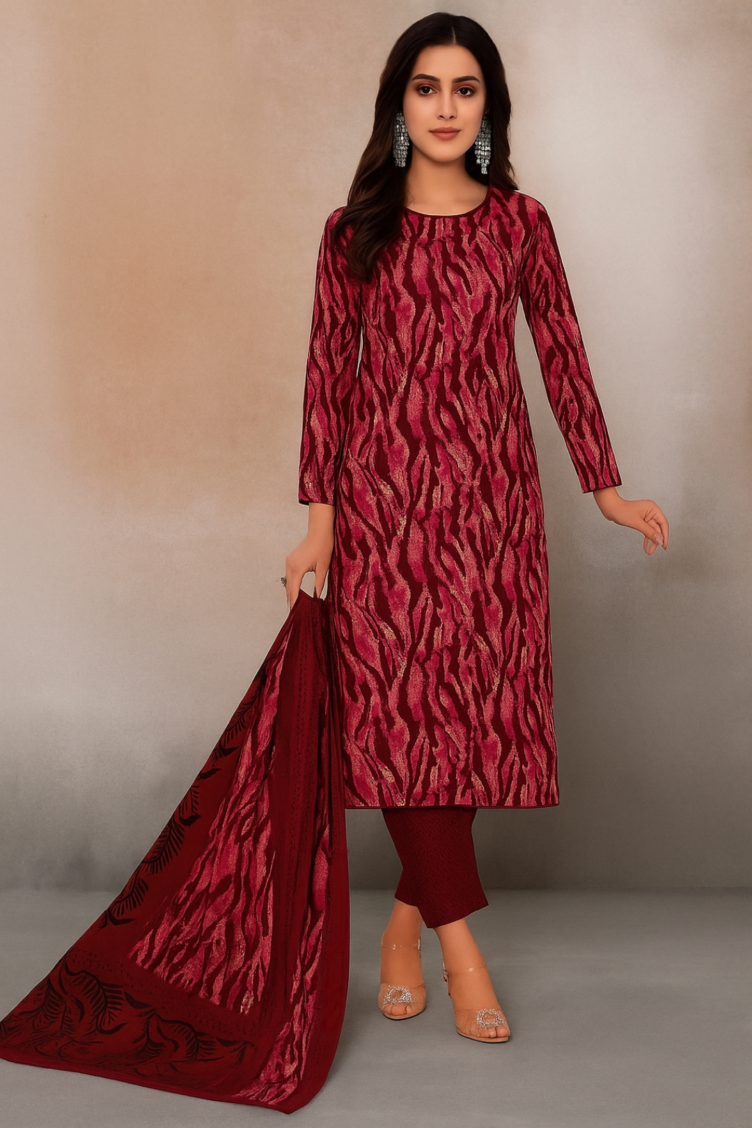 Women's multi color printed Cotton Salwar Suit Set with Dupatta | Ethnic Wear Kurta Pant Set