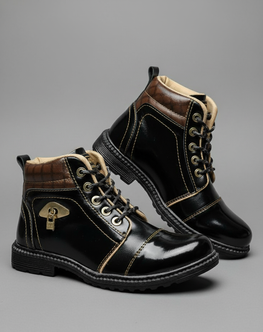Men’s Stylish Lace-Up Ankle Boots – Durable Outdoor & Casual Wear - Image 3
