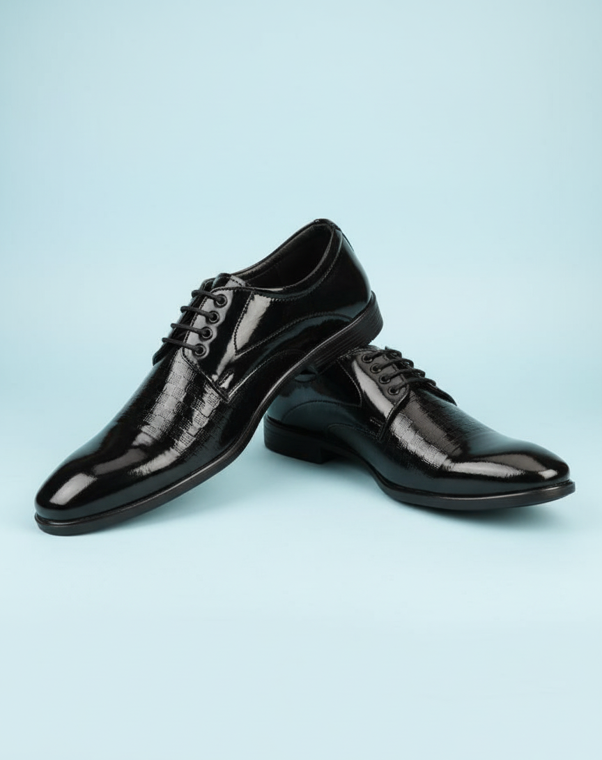 men’s Glossy Formal Oxford Shoes – Classic Lace-Up Dress Footwear for Office & Parties - Image 2