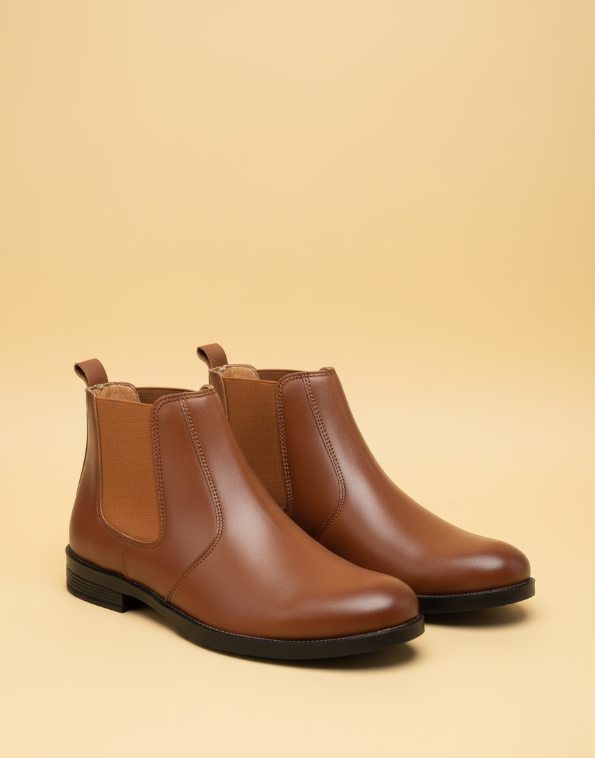 Men’s Lighter Brown Chelsea Boot in Hand-Finished - Image 2