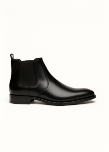 Men’s  black Leather Chelsea Boots – Classic Slip-On Ankle Boots