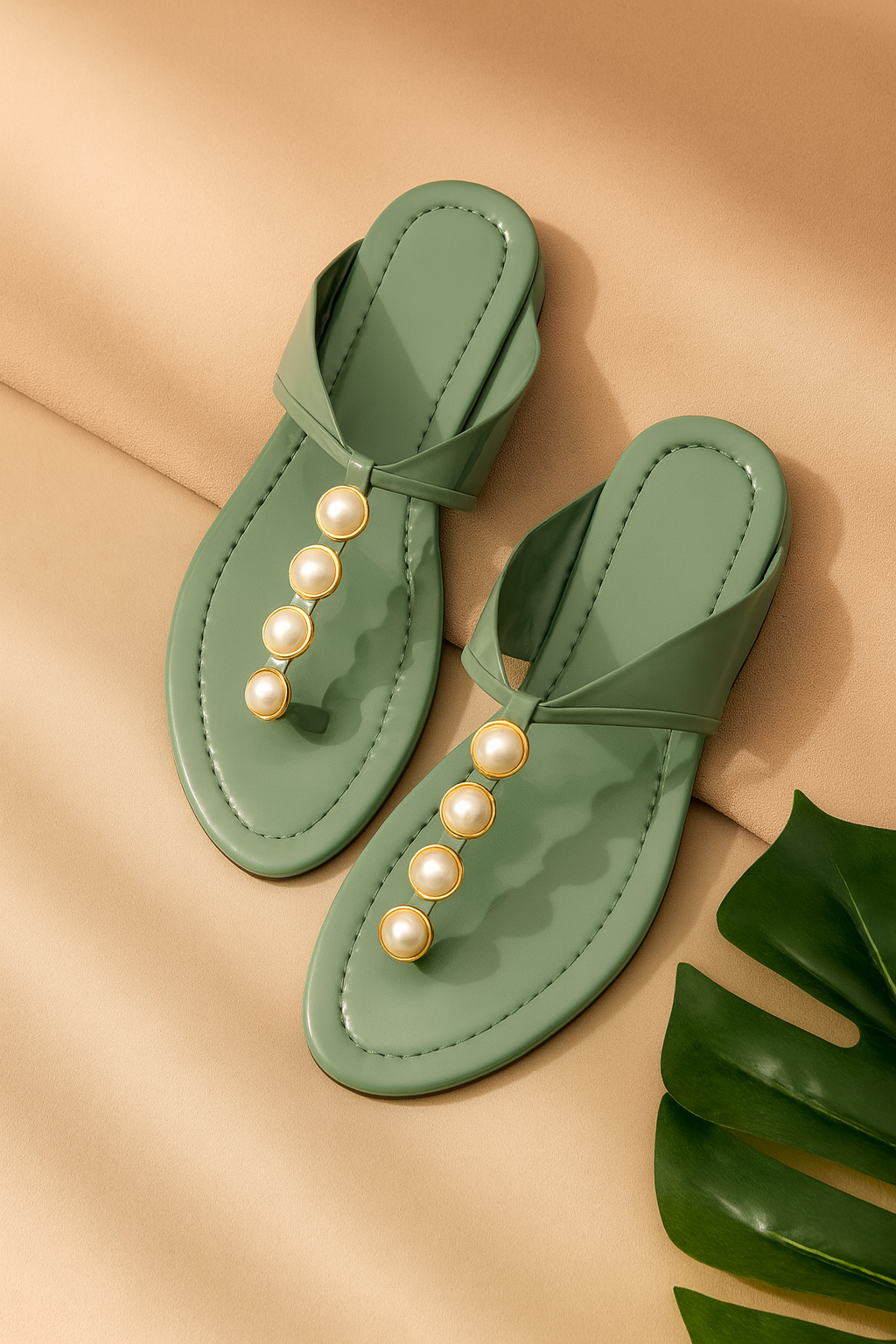 Women’s Pearl Flat Sandals - Image 2