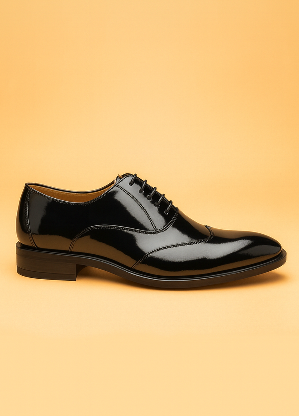 Men’s Glossy Brogue Style Formal Shoes – Classic Lace-Up Dress Footwear - Image 3