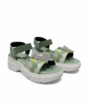 Kids’ Platform Sandals with Butterfly Embellishment – Trendy Casual Footwear