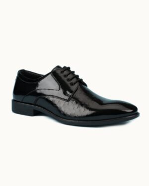 men’s Glossy Formal Oxford Shoes – Classic Lace-Up Dress Footwear for Office & Parties