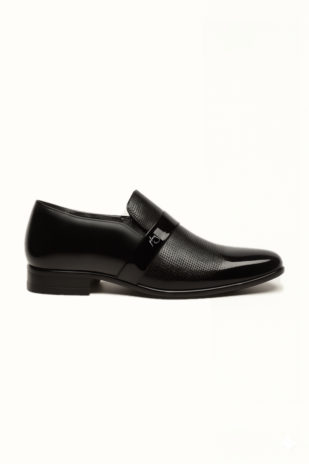 kid’s Glossy Formal Loafers with Textured Finish – Premium Party & Office Shoes