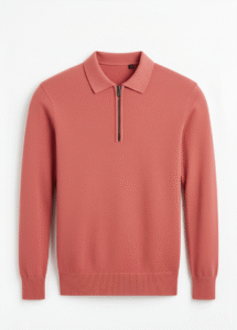 Modern Full-Sleeve Polo with Zip Collar