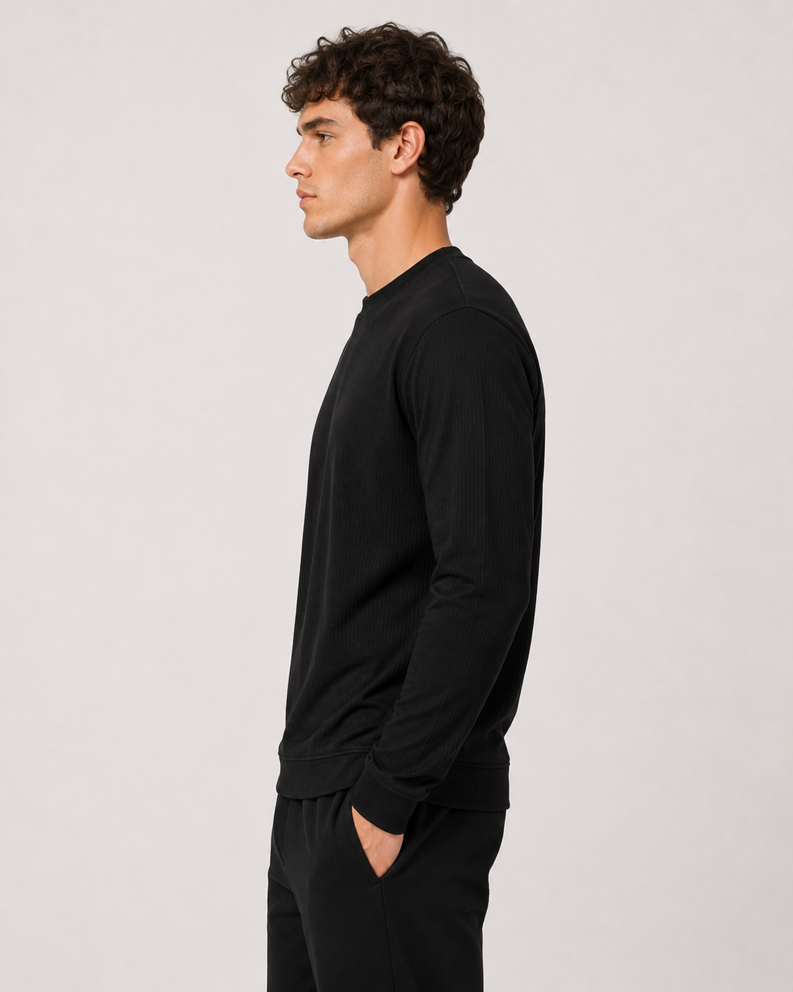 long-sleeve crewneck t-shirts 6pcs combo