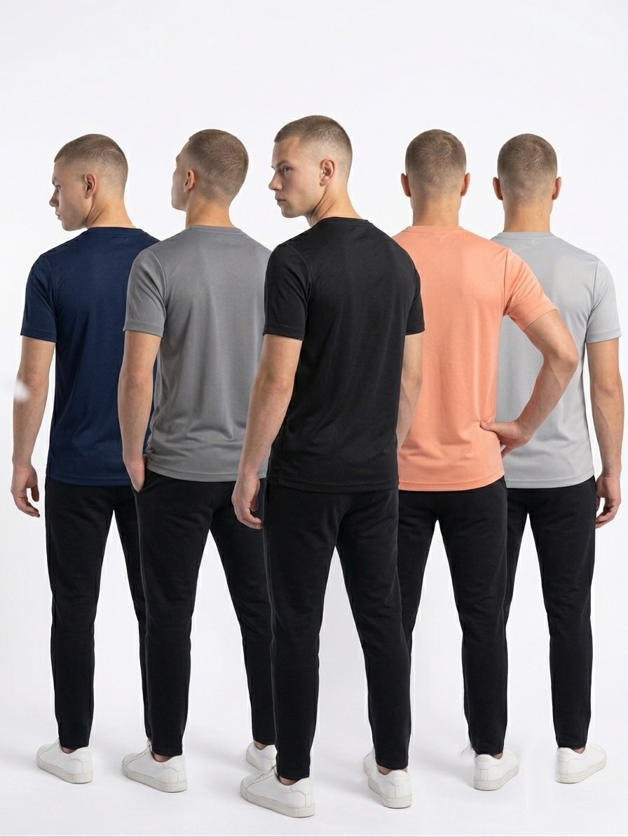 Structured Mars Fabric Plain T-Shirt Combo – 3 Pack - Image 4