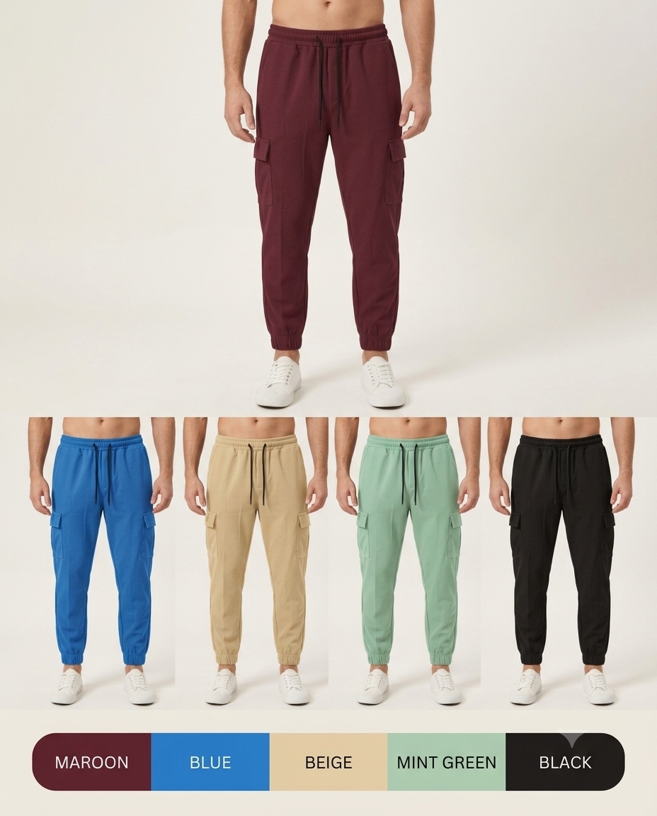 Men's Heavyweight Cargo Trouser Pants 5pcs combo - Image 4