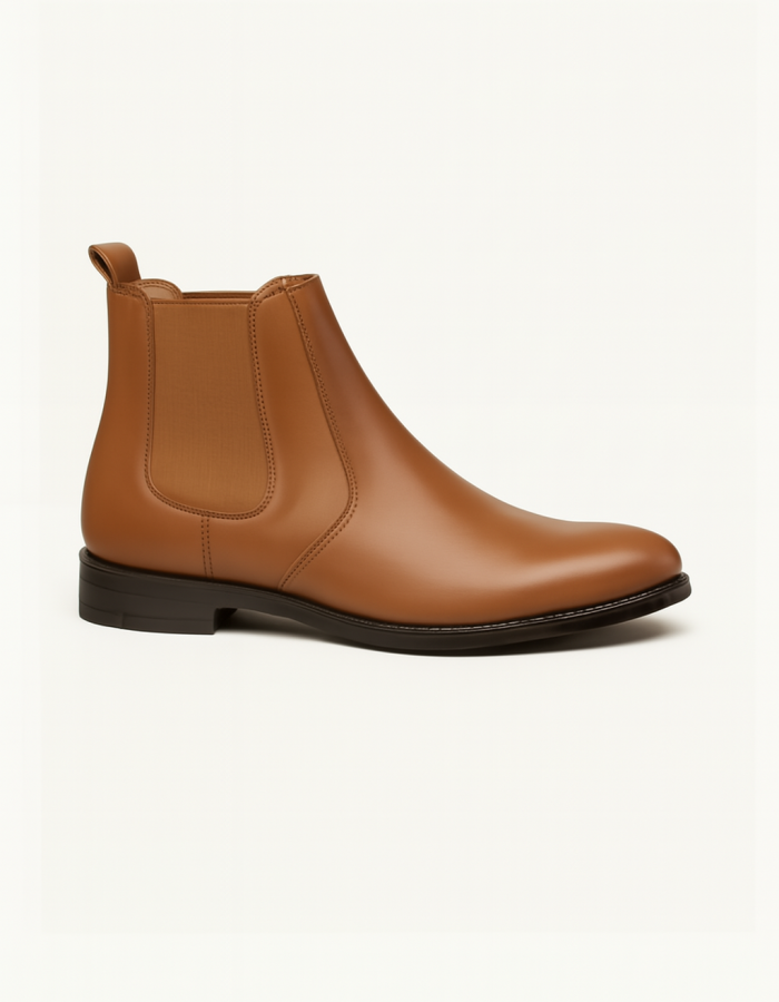 Men’s  Lighter Brown Chelsea Boot in Hand-Finished