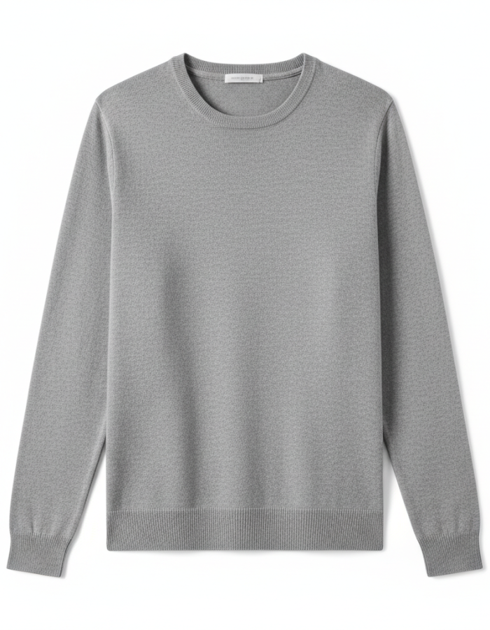 Classic Grey Crew Neck Sweater
